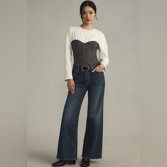 Maeve Twofer Long-Sleeve Corset Top - Picture 2 of 14